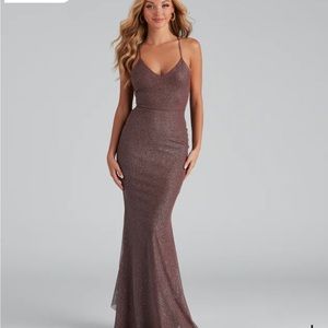 Glitter ruffled dress